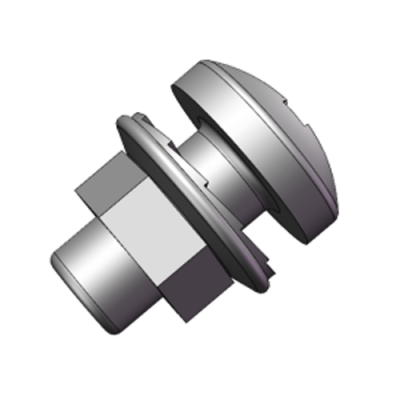 Cross grooved bolt and anti-vibration nut